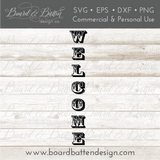 Welcome Vertical Plank SVG File - Commercial Use SVG Files for Cricut & Silhouette