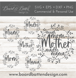 Names for Mother Round Vines SVG File for Mother's Day | Cricut/Silhouette - Commercial Use SVG Files for Cricut & Silhouette