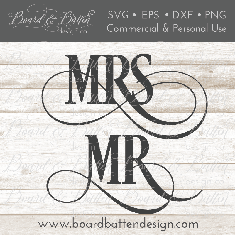 Mr and Mrs SVG File - WS5 - Commercial Use SVG Files for Cricut & Silhouette