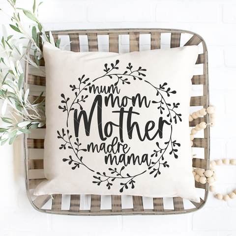 Names for Mother Round Vines SVG File for Mother's Day | Cricut/Silhouette