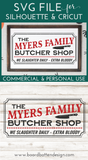 Creepy Halloween Sign Svg | Myers Family Butcher Shop Svg | Silhouette & Cricut Ideas - Commercial Use SVG Files for Cricut & Silhouette