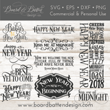 New Years SVG Bundle with LIFETIME updates - Commercial Use SVG Files for Cricut & Silhouette