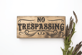 No Trespassing Vintage SVG File - Commercial Use SVG Files for Cricut & Silhouette