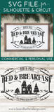 Vintage Christmas SVG File | North Pole Bed & Breakfast Holiday Cut File | Cricut Files - Commercial Use SVG Files for Cricut & Silhouette