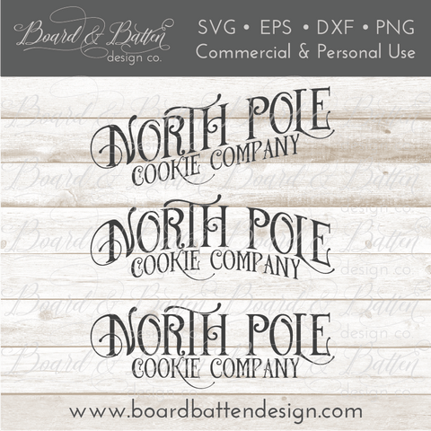 North Pole Cookie Company SVG File Set