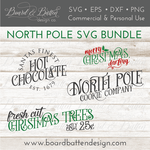 North Pole Christmas SVG Cut File Bundle