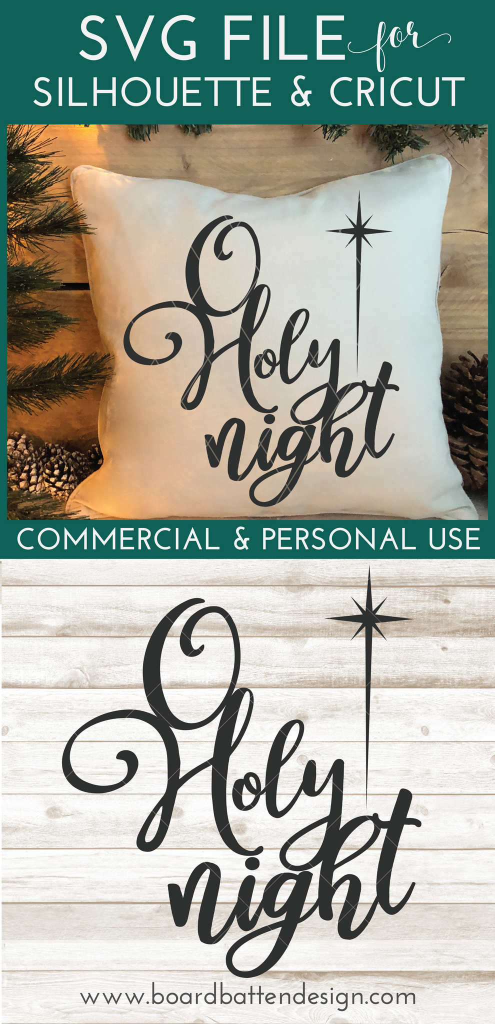 O Holy Night Svg | O Holy Night Lyrics Svg | Christian Song Lyrics Svg |  Farmhouse Winter Svg | SVG | PNG | DXF | Cricut | Silhouette