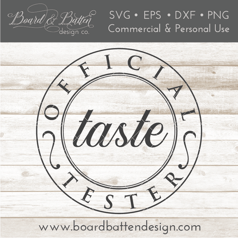 Official Taste Tester Badge SVG File
