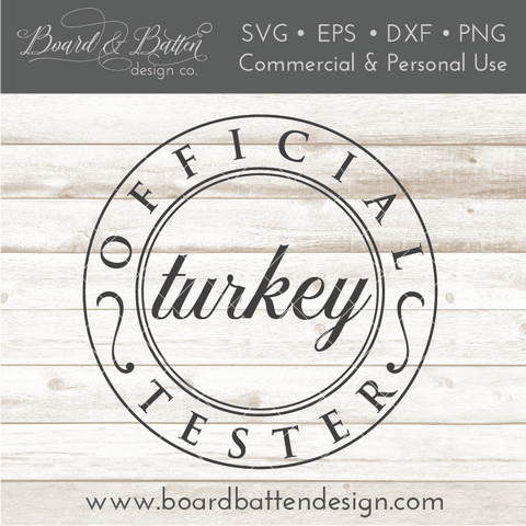 Official Turkey Tester Badge SVG File