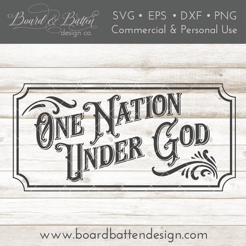 Vintage One Nation Under God SVG File