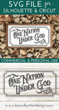 Vintage One Nation Under God SVG File - Commercial Use SVG Files for Cricut & Silhouette