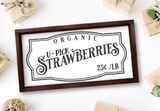 U-Pick Strawberries Vintage SVG File - Commercial Use SVG Files for Cricut & Silhouette