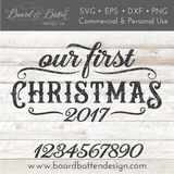 Our First Christmas Vintage SVG File - Commercial Use SVG Files for Cricut & Silhouette