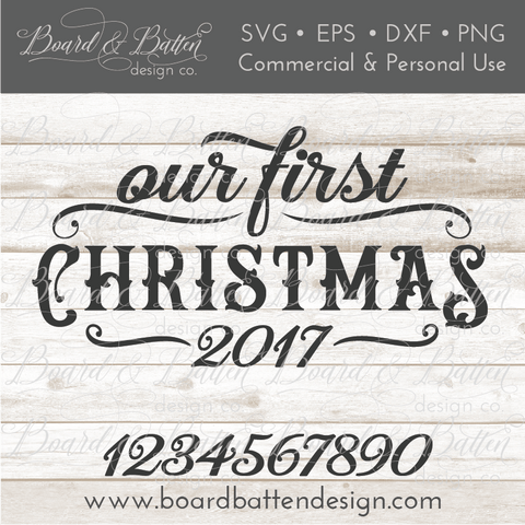 Our First Christmas Vintage SVG File