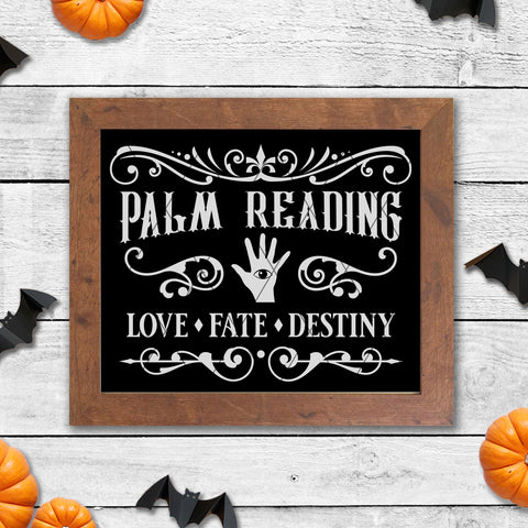 Vintage Palm Reading Sign SVG File for Halloween
