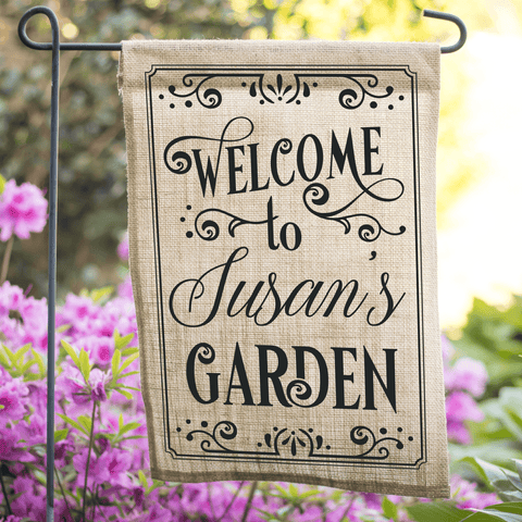 Personalizable Welcome To My Garden Flag SVG File