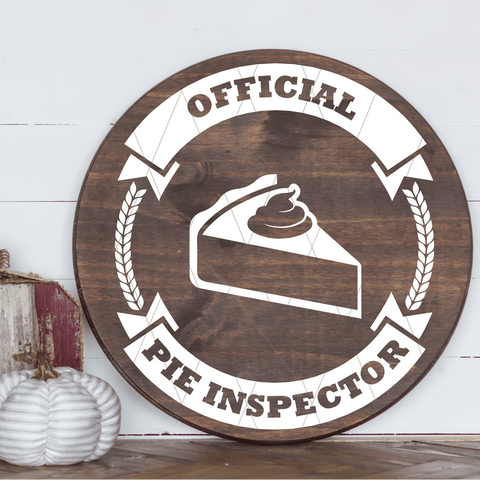 Official Pie Inspector Badge SVG File for Thanksgiving