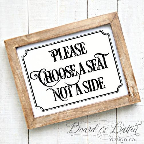 Please Choose a Seat Not a Side SVG File WS5
