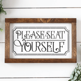 Farmhouse Please Seat Yourself SVG File - Commercial Use SVG Files for Cricut & Silhouette