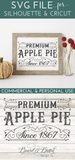 Vintage Premium Apple Pie SVG File - Commercial Use SVG Files for Cricut & Silhouette
