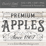 Vintage Premium Apples SVG File - Commercial Use SVG Files for Cricut & Silhouette