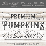 Vintage Premium Pumpkins SVG File - Commercial Use SVG Files for Cricut & Silhouette