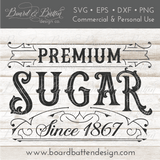 Premium Sugar Vintage Label SVG File - Commercial Use SVG Files for Cricut & Silhouette