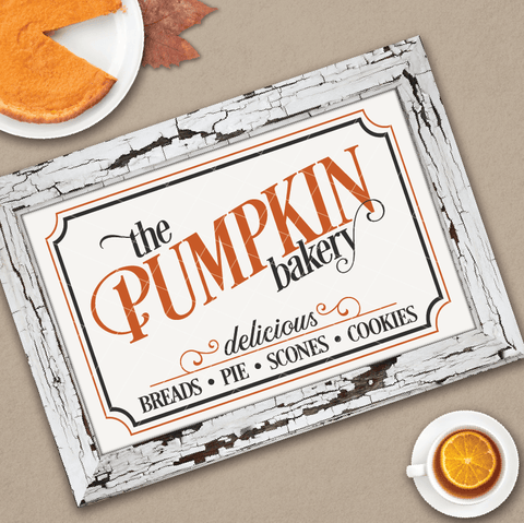 Vintage Pumpkin Bakery Sign SVG File