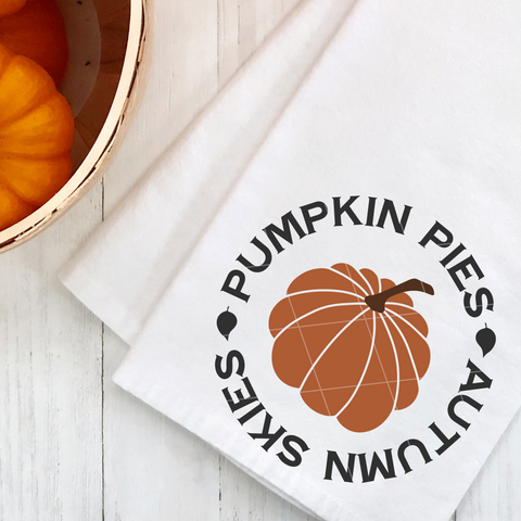 Round Fall Sign Svg - Pumpkin Pies and Autumn Skies Cut file for Silhouette/Cricut