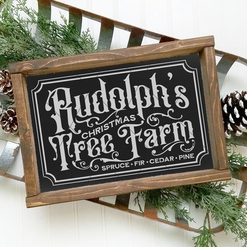 Rudolph's Christmas Tree Farm Vintage Christmas Farmhouse SVG File