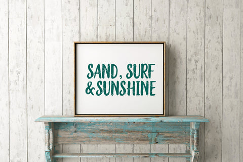 Sand, Surf, Sunshine SVG File