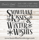 Winter SVG Files | Snowflake Kisses and Winter Wishes Cut Files | Cricut Designs - Commercial Use SVG Files for Cricut & Silhouette