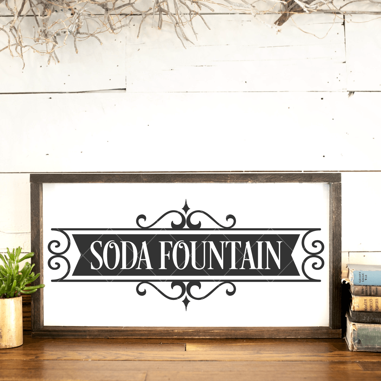 Vintage Soda Fountain SVG Cut File for Cricut/Silhouette - Commercial Use SVG Files for Cricut & Silhouette