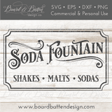 Vintage Soda Fountain SVG File - Commercial Use SVG Files for Cricut & Silhouette