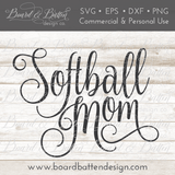 Softball Mom SVG File - Commercial Use SVG Files for Cricut & Silhouette