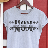 Split Mom, Mum, Mother, Mama, Mummy, Mommy SVG File | Mother's Day - Commercial Use SVG Files for Cricut & Silhouette