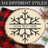Split Snowflakes SVG File Set for Ornaments, Monograms and More - Commercial Use SVG Files for Cricut & Silhouette