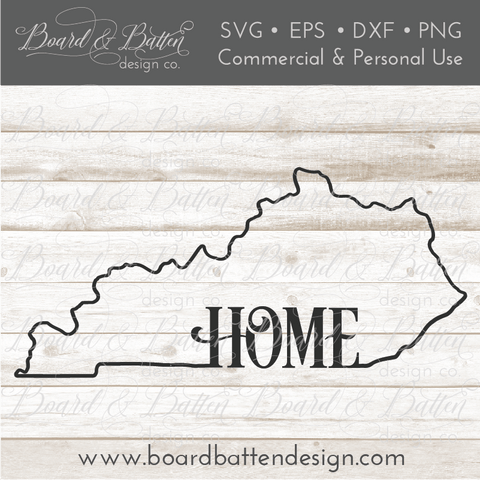 State Outline "Home" SVG File - KY Kentucky