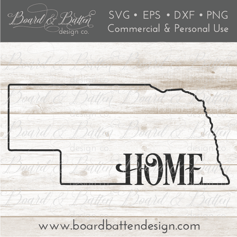 State Outline "Home" SVG File - NE Nebraska