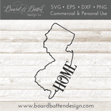 State Outline "Home" SVG File - NJ New Jersey - Commercial Use SVG Files for Cricut & Silhouette