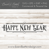 Steampunk Style Happy New Year SVG - Commercial Use SVG Files for Cricut & Silhouette