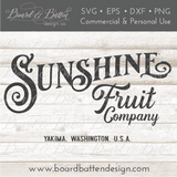 Sunshine Fruit Company Box Label SVG - Commercial Use SVG Files for Cricut & Silhouette