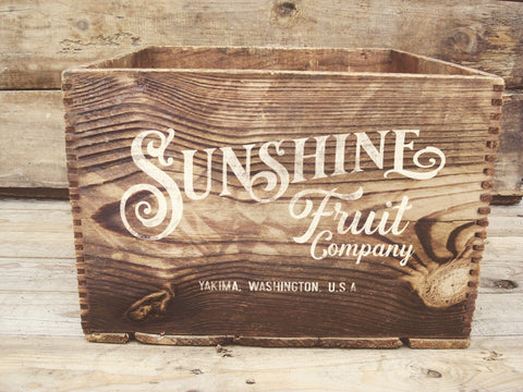 Sunshine Fruit Company Box Label SVG