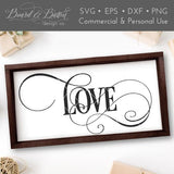Single Word Love SVG File - WS5 - Commercial Use SVG Files for Cricut & Silhouette