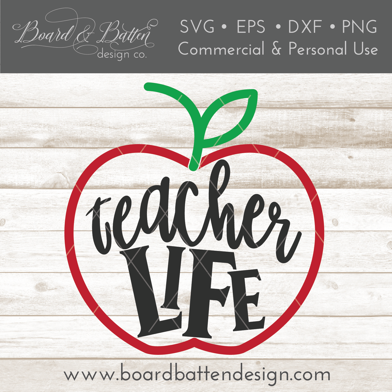 Teacher Life SVG File - Commercial Use SVG Files for Cricut & Silhouette