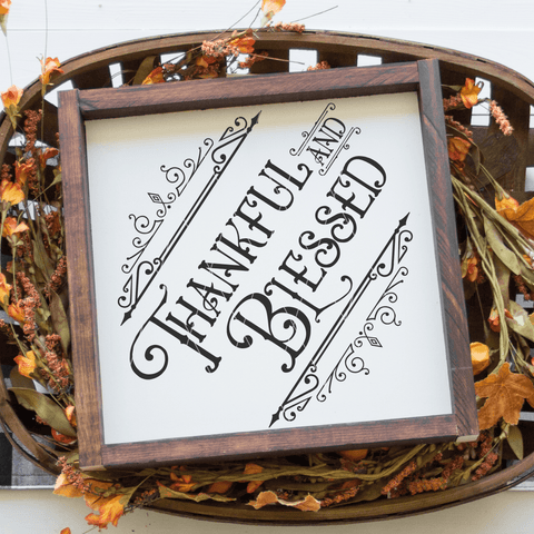 Thankful Blessed SVG File for Thanksgiving