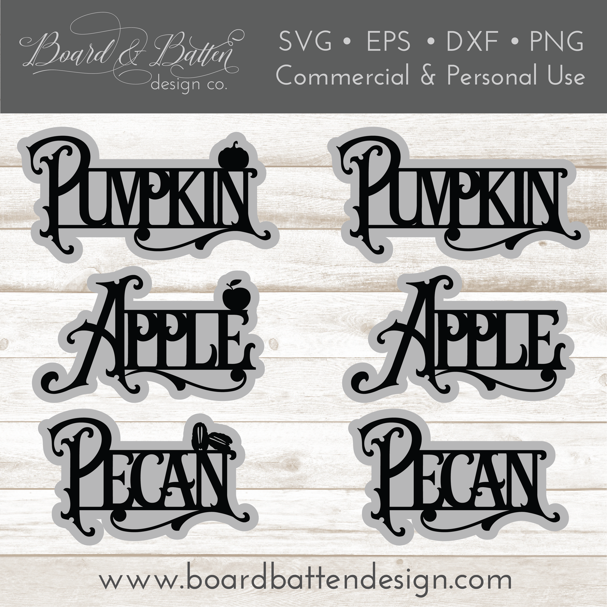 Thanksgiving Pie Topper Svg | Apple, Pumpkin, Pecan Pie Topper Cricut Designs - Commercial Use SVG Files for Cricut & Silhouette