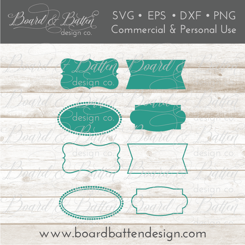 Vector Label SVG Frames - Commercial Use SVG Files for Cricut & Silhouette