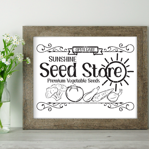 Sunshine Vegetable Seed Store Sign SVG File for Cricut/Silhouette
