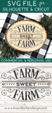 Victorian Style Farm Sweet Farm SVG File - Commercial Use SVG Files for Cricut & Silhouette